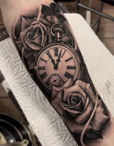 Clock Tattoo -men forearm tattoo - Bewakoof Blog