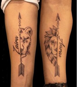 Cool couple tattoo - Couple Tattoo Ideas
