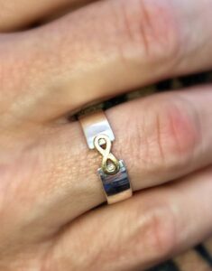 Infinity Gold Ring for men