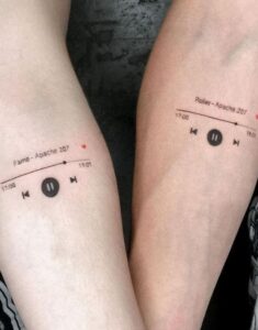 Matching couple tattoos - Couple Tattoo Ideas