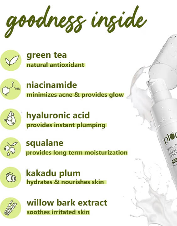 Green Tea Oil-Free Moisturizer by Plum - Best Moisturizers For Oily Skin