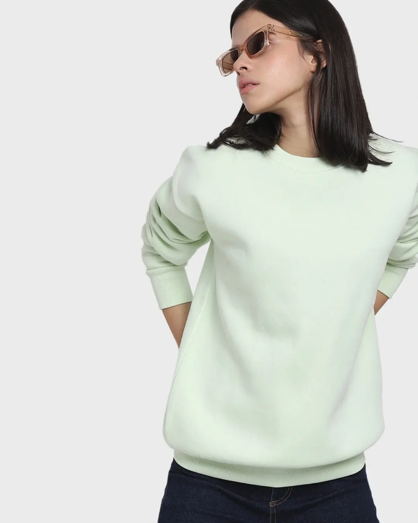 Women's Green Oversized best women's sweatshirts
