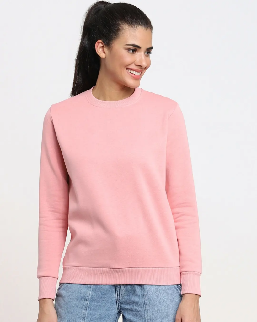 Women's Pink Relaxed Fit best women's sweatshirts