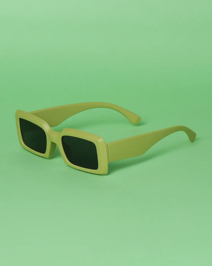 Unisex Neon Green Grandad Sunglasses
