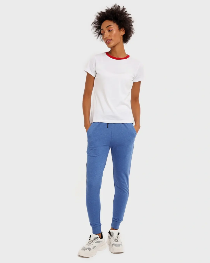Women's Blue Casual Slim Fit Joggers