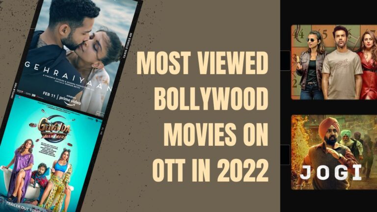MOST VIEWED BOLLYWOOD MOVIES ON OTT IN 2022
