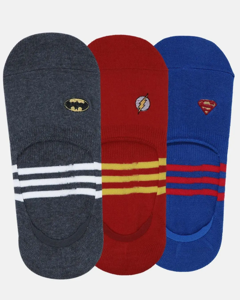 Justice League Men's Cotton Loafer Socks Combo (Pack Of 3)
