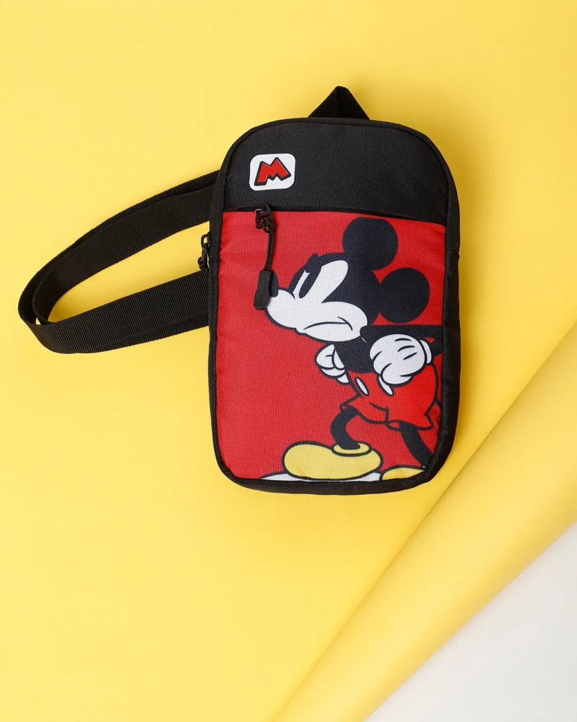 Unisex Red Angry Mickey Sling Bag