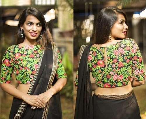 boat neck designs for blouse - Blouse Designs for Saree