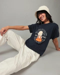 Model Wearing T-shirt with Cargo Pant 