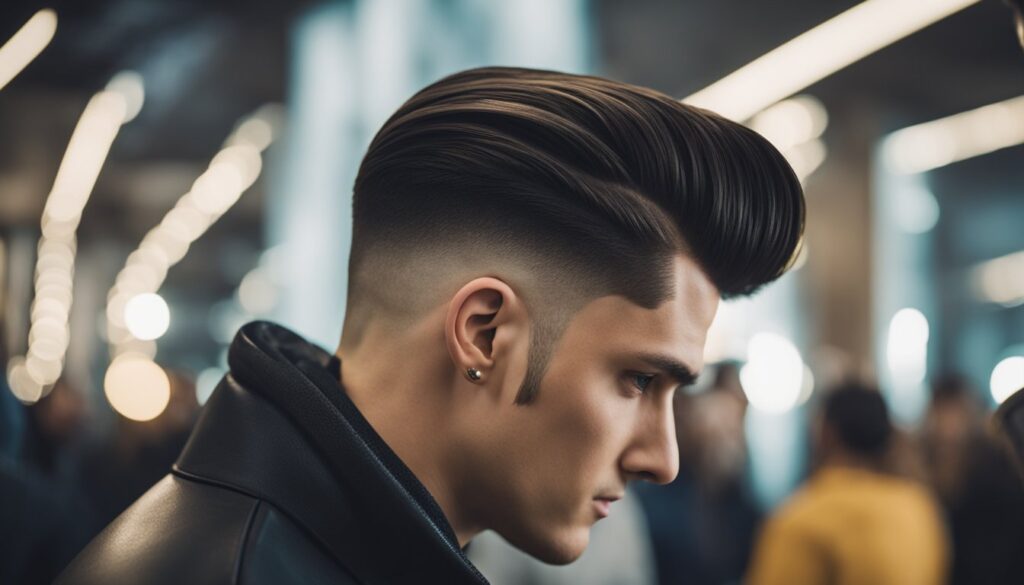 a man with Pompadour hairstyle