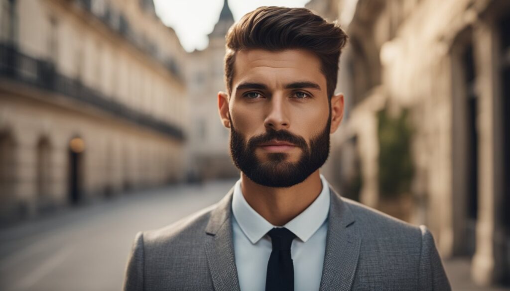 a man with french crop hairstyle