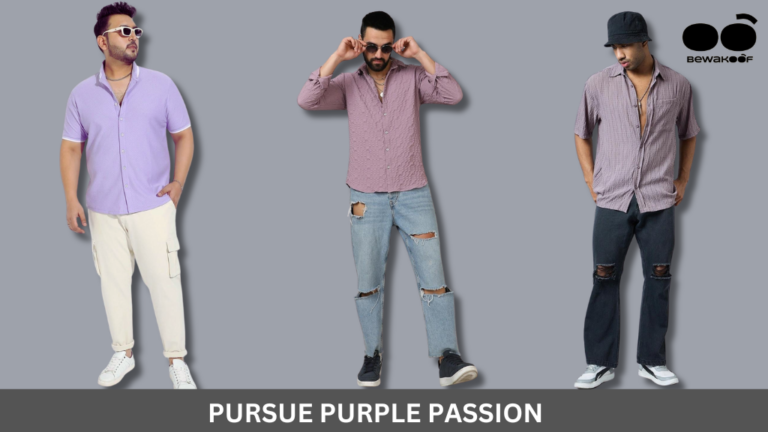 Purple shirt combinations with matching pants