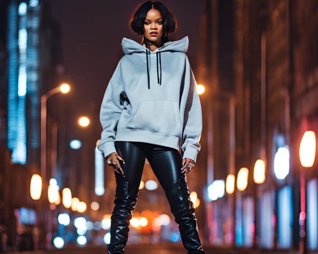 rihanna styled  hoodie