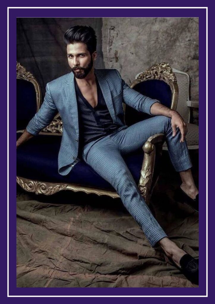 shahid kapoor giving a striking pose with blazer