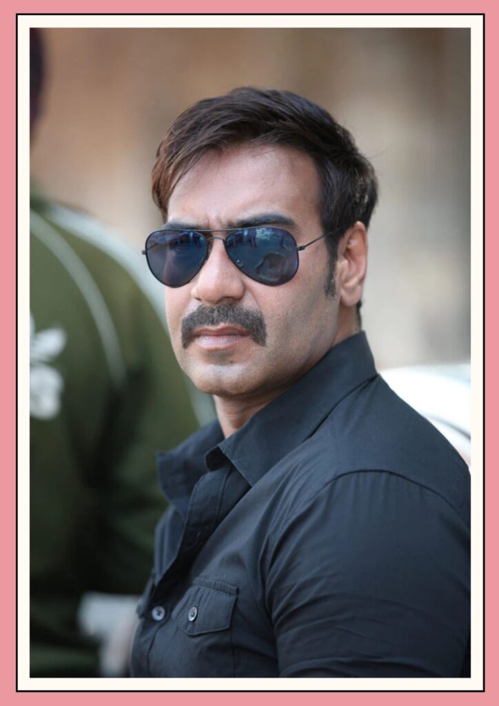 ajay devgn in black shirt with sunglass