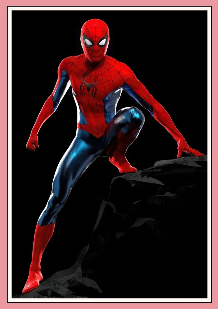 spiderman in action pose