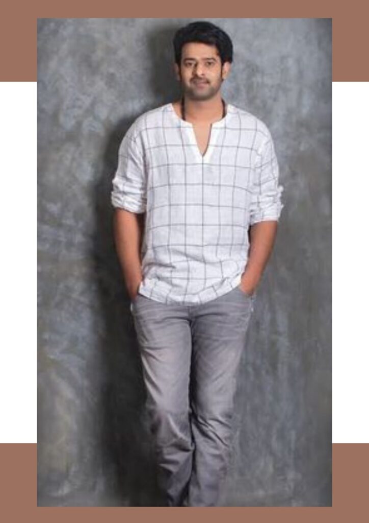 actor prabhas stylish pose in casual wear 