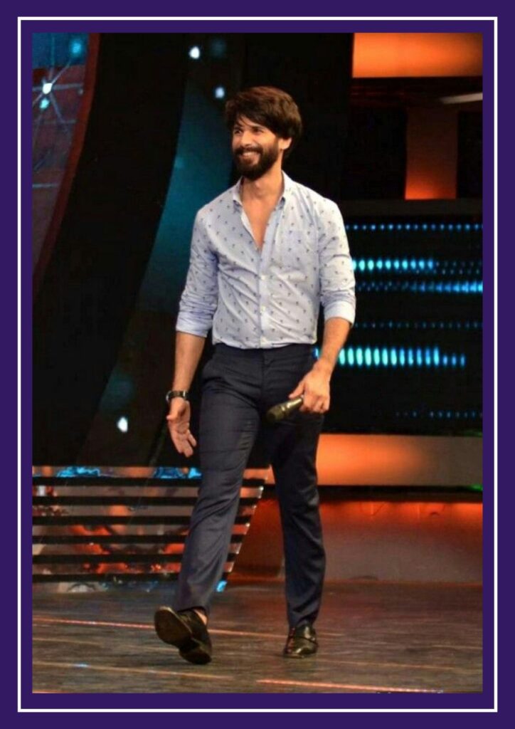 shahid kapoor in formal look styled with light blue shirt and shoe