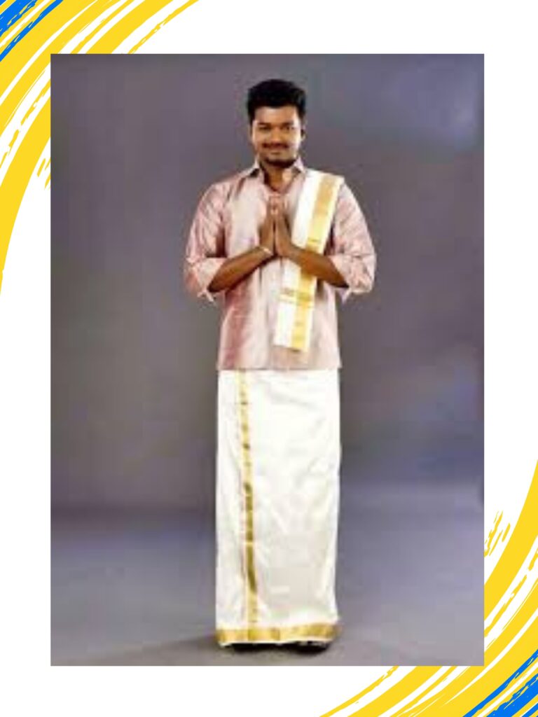 thalapathy vijay in traditional south indian look
