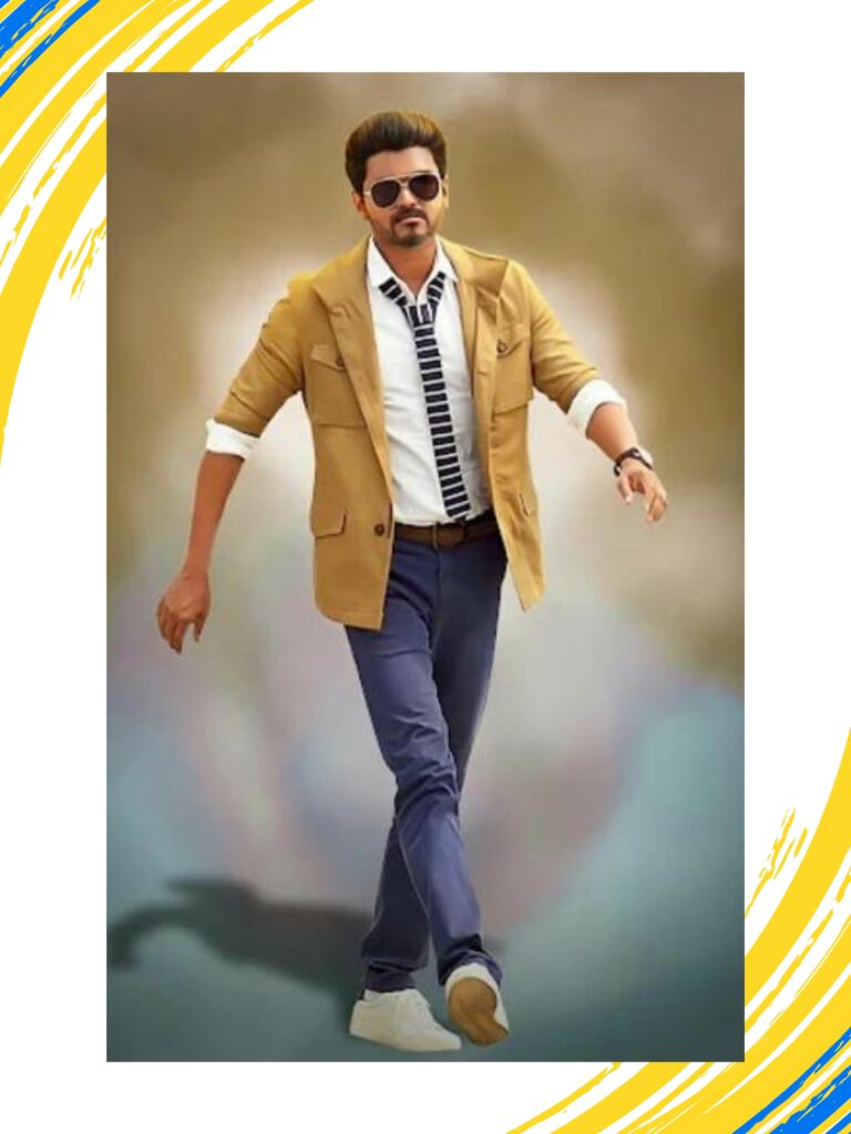 thalapathy vijay digital art in coat suit 