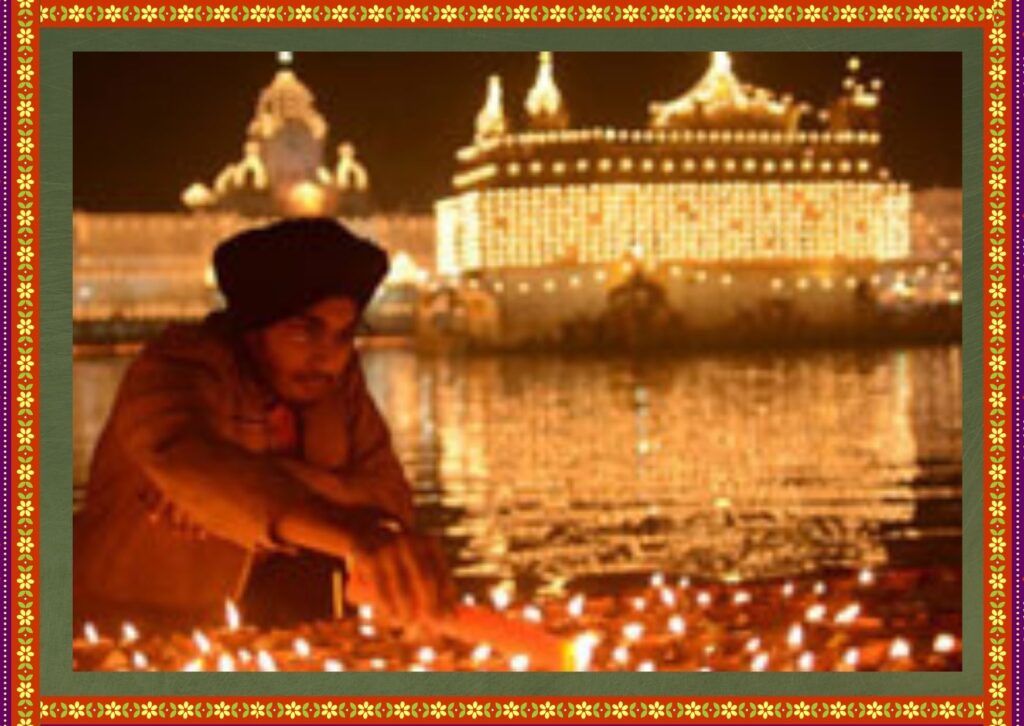 Diwali celebraion in punjab and lighting the lamp