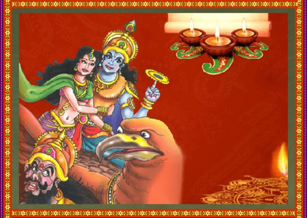 image represent the naraka chaturdashi event