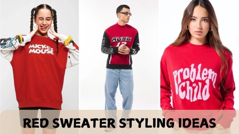 how to style red sweater